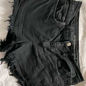 AE black jean shorts